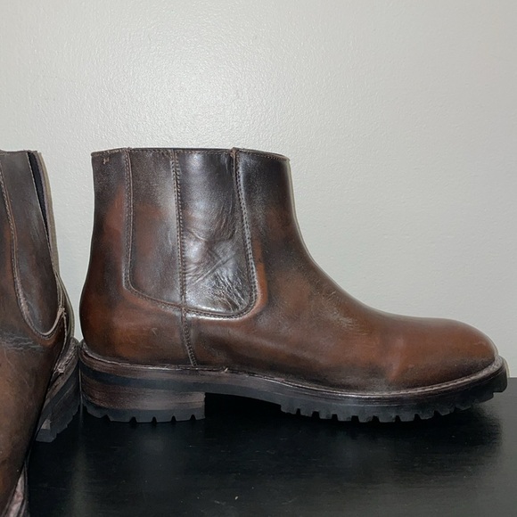 Freebird By Steven Ankle Boot Mens 12. Brown Distress Leather. Style is Dean. - Picture 13 of 14